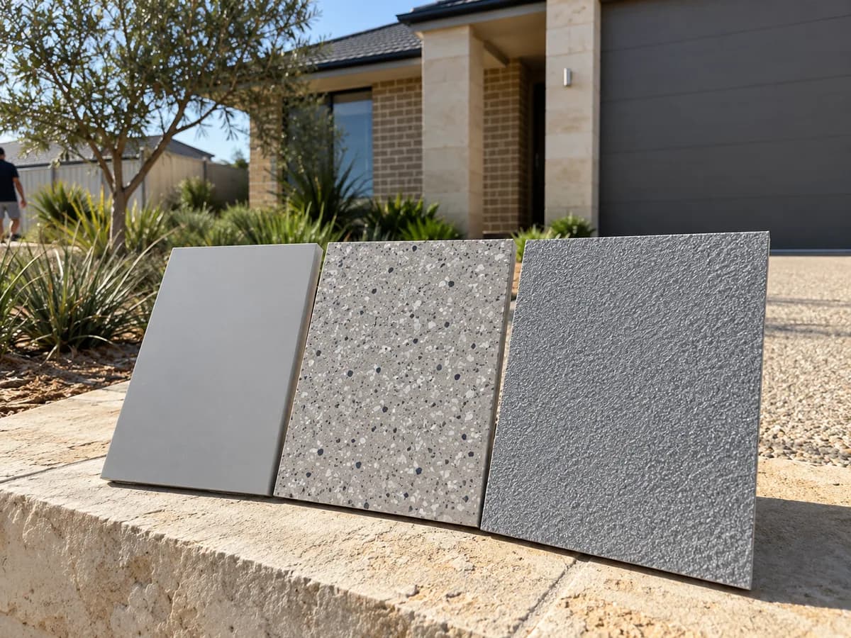 Illustrative coating and finish options in Perth