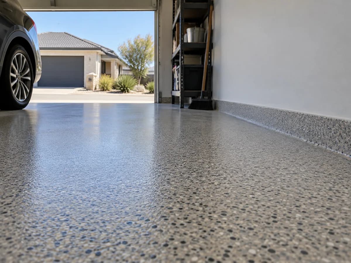 Illustrative residential garage flooring in Perth